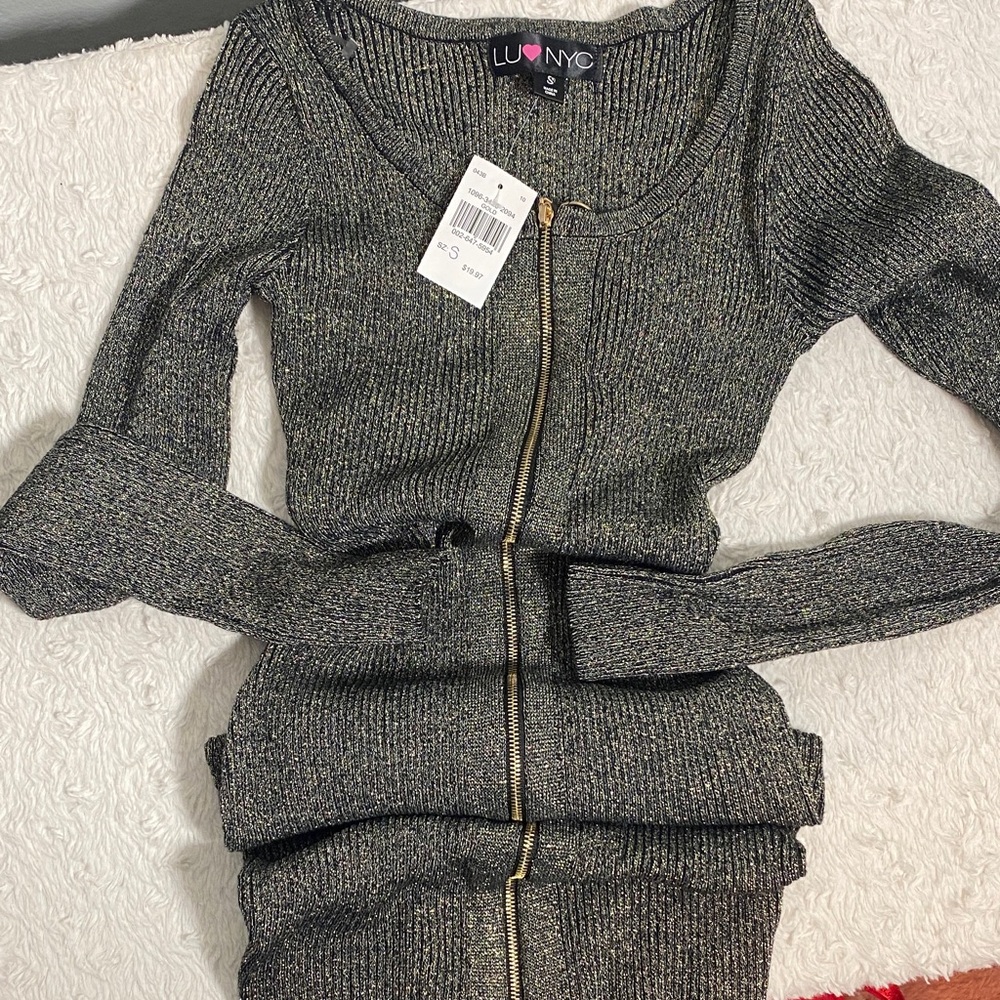 Women's Gray Sweater Dress NWT